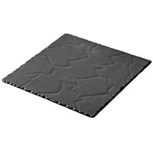 Блюдо квадратное «Базальт»; материал: фарфор; длина=20, ширина=20 см.; цвет: черный,матовый