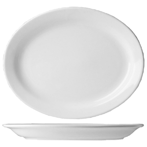 Блюдо овальное «Акапулько»; материал: фарфор; высота=4, длина=36, ширина=28 см.; белый