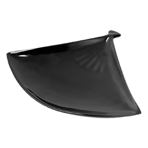 Блюдо-веер «Кунстверк»; материал: фарфор; высота=1.8, длина=23, ширина=18 см.; цвет: черный