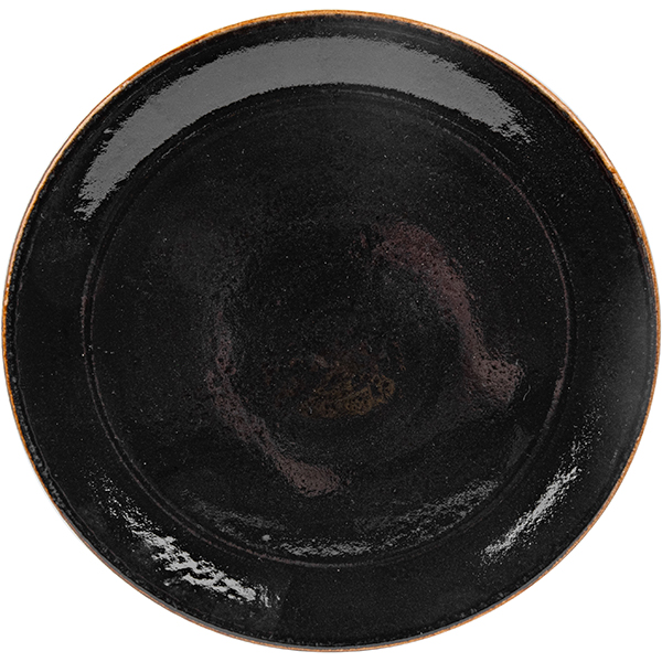 Тарелка мелкая «Крафт лакрица»; фарфор; D=25.3см; черный