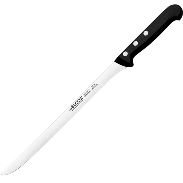 Нож для окорока «Универсал»; сталь нержавейка,полиоксиметилен; L=24см; черный,металлический 
