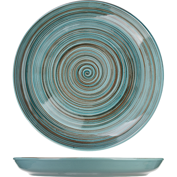 Тарелка мелкая «Скандинавия»; керамика; D=26,H=2.5см; голубой