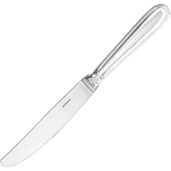 Нож столовый «Барок»  посеребренный  L=252мм Sambonet