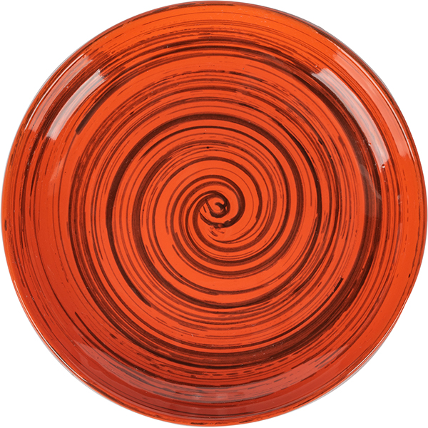 Тарелка мелкая; керамика; D=18см; оранжевый 
