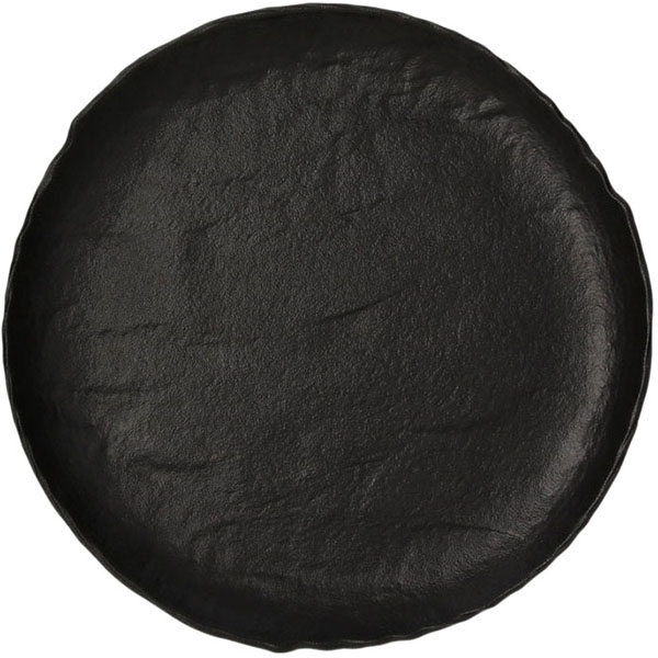Тарелка мелкая «Вулкания»; фарфор; D=21см; черный