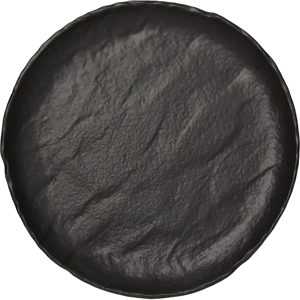Тарелка мелкая «Вулкания»; фарфор; D=26см; черный