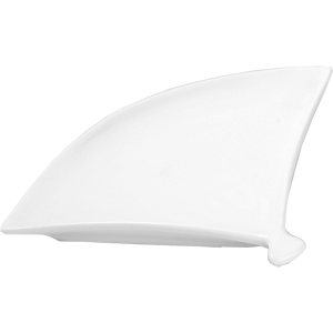 Блюдо-веер «Кунстверк»; материал: фарфор; высота=3.1, длина=23, ширина=18 см.; белый