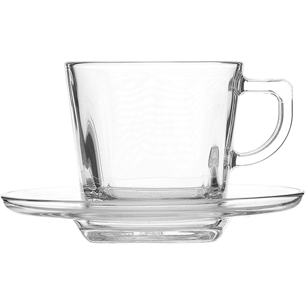 Пара чайная; стекло; 215мл; D=8.2,H=7.2см; прозрачное