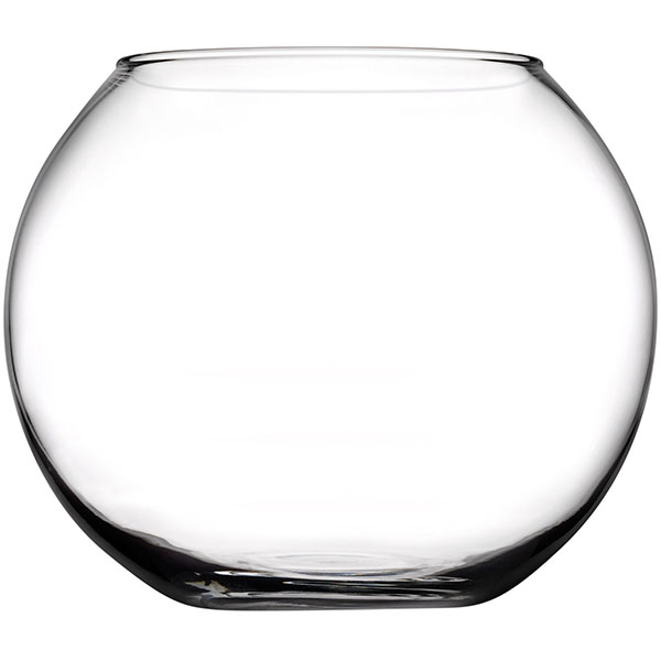 Ваза-шар «Флора»; стекло; 0.8л; D=8,H=10.3см; прозрачное