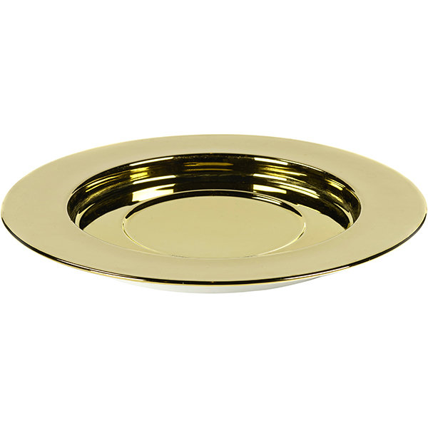 Тарелка подстановочная «Сан Пеллегрино»; фарфор; D=30,H=2.5см; золотой
