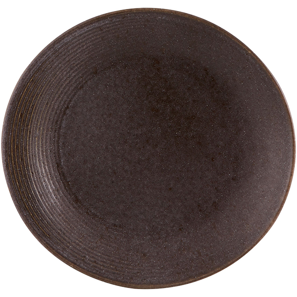 Тарелка д/десерта; керамика; D=25см; коричневый 