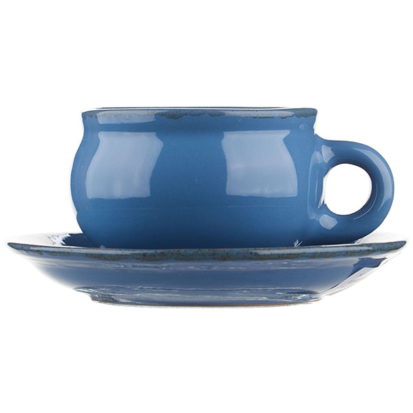 Пара чайная «Синий крафт»  керамика  250мл Борисовская Керамика