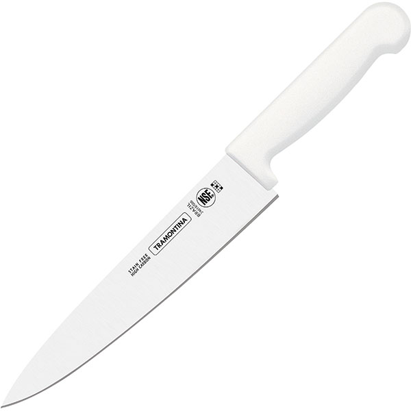 Нож для мяса; сталь нержавейка,пластик; L=15см; металлический ,белый