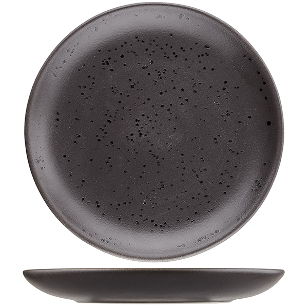 Тарелка плоская без полей «Оникс»; керамика; D=210,H=23мм; черный