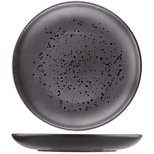 Тарелка плоская без полей «Оникс»; керамика; D=250,H=27мм; черный