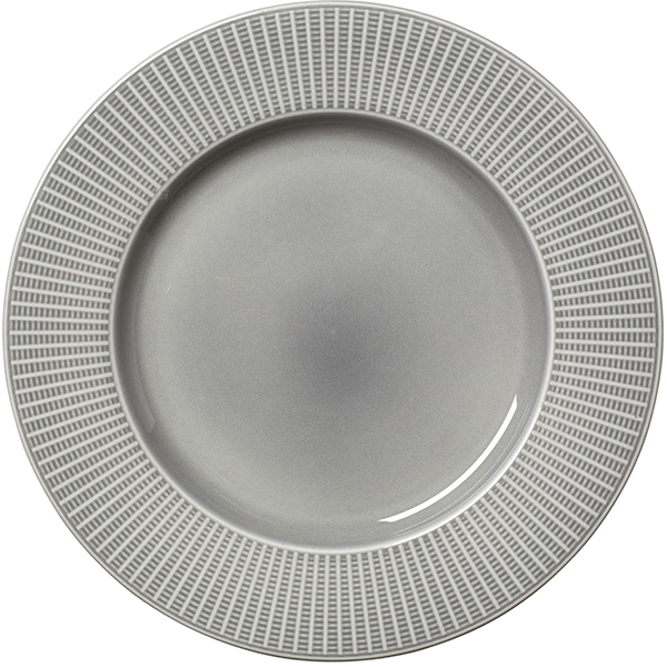Тарелка мелкая; фарфор; D=28.5см; серый