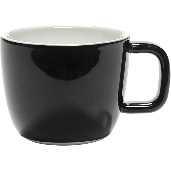Чашка для капучино «Пас-парту»; фарфор; 200мл; D=8.5,H=6.1см; черный,белый