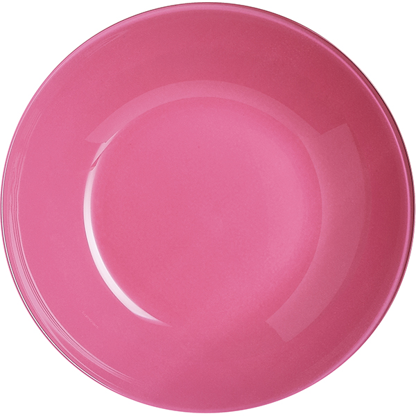 Тарелка глубокая «Арти»; стекло; 0,78л; D=20см;  розовый 