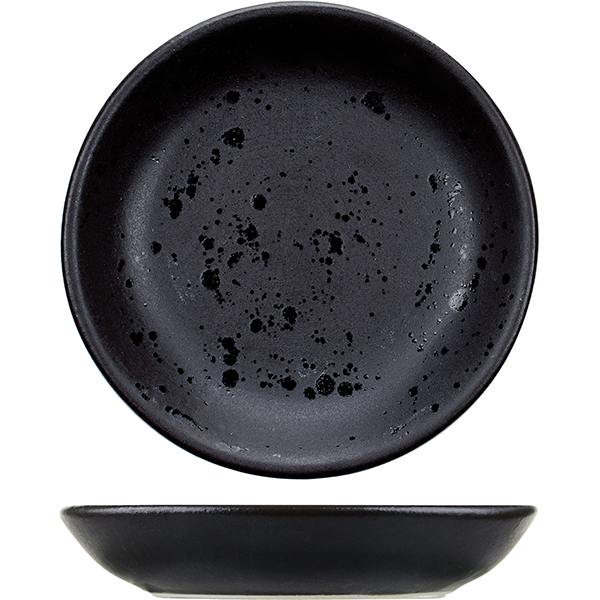 Тарелка без полей «Оникс»;  керамика;  D=10см;  черный