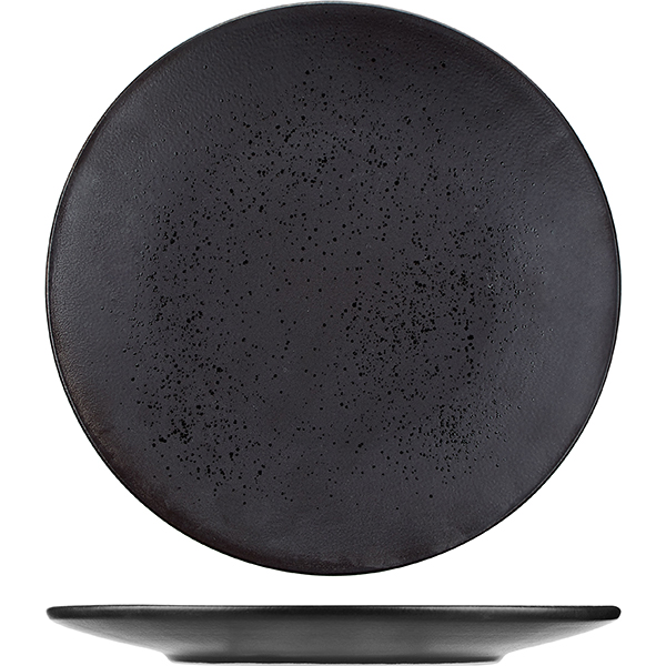 Тарелка плоская «Оникс»;  керамика;  D=27см;  черный