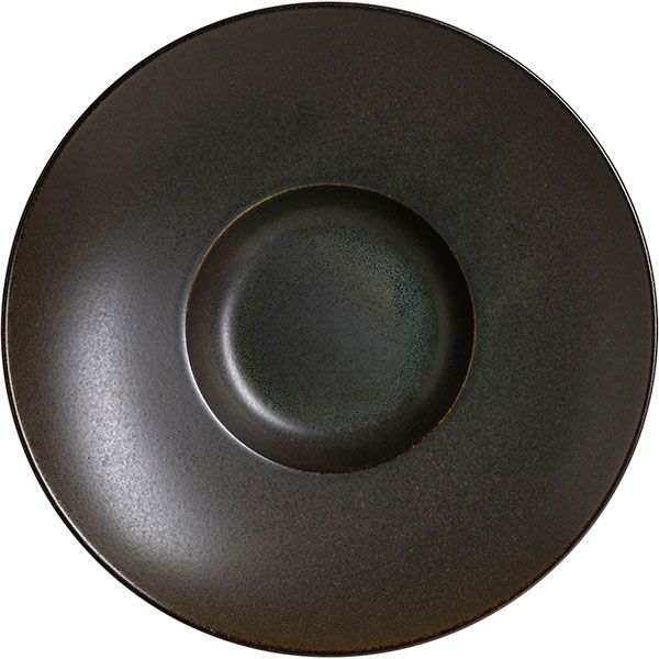 Тарелка для пасты «Ваби саби»; фарфор; D=24см; коричневый 