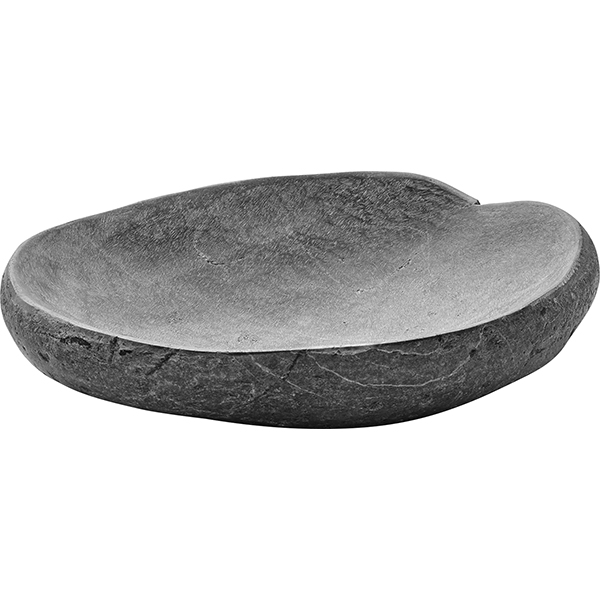 Тарелка неровный край «Плэйграунд»;  камень;  ,H=25,L=160,B=125мм