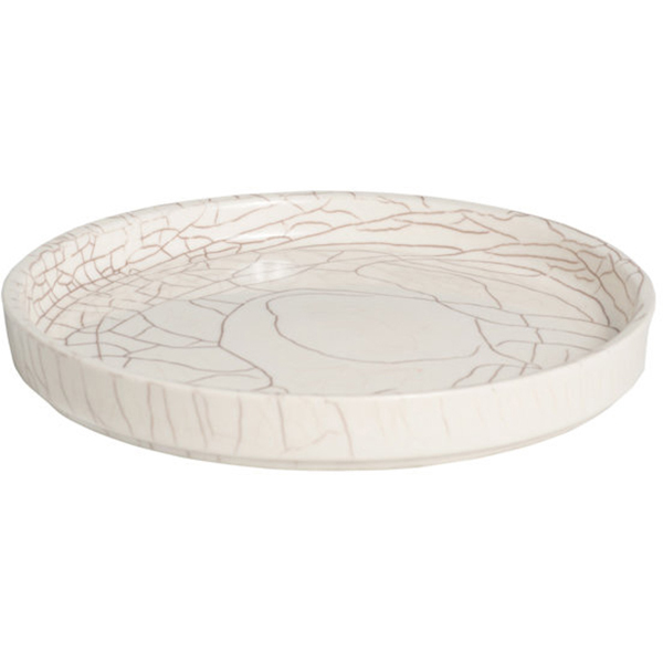 Тарелка с бортом (Модус) «Спайдер»;  керамика;  D=26см;  белый
