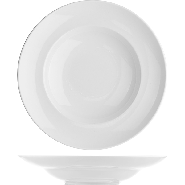Тарелка для пасты;  фарфор;  D=26, H=3см;  белый