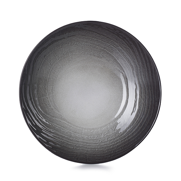 Тарелка глубокая «Свелл»;  керамика;  D=24см;  черный
