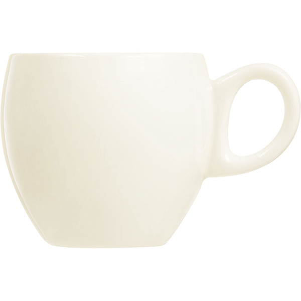 Чашка для эспрессо «Нектар»;  фарфор;  80мл;  D=8,H=5см;  айвори