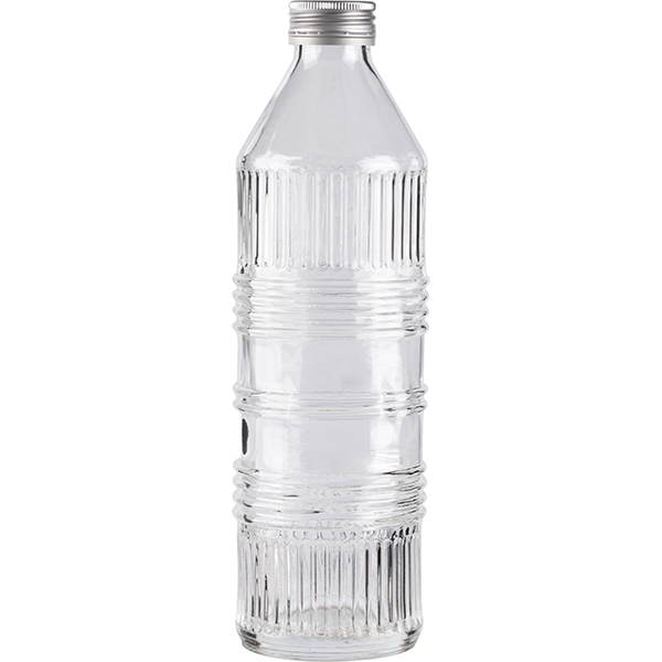 Бутылка для воды с крышкой «Индастриал Шик»  стекло,алюмин.  0,85л IVV