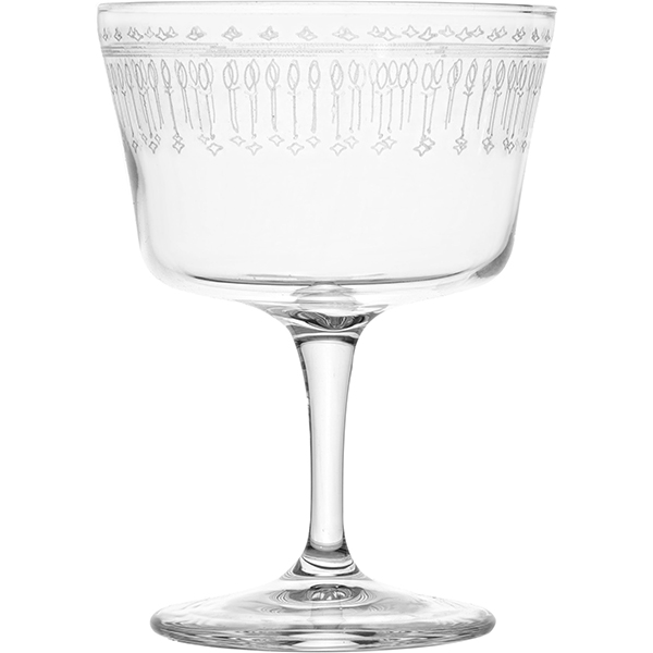 Шампанское-блюдце «Новеченто Арт деко»; стекло; 220мл; D=90,H=124мм; прозрачный