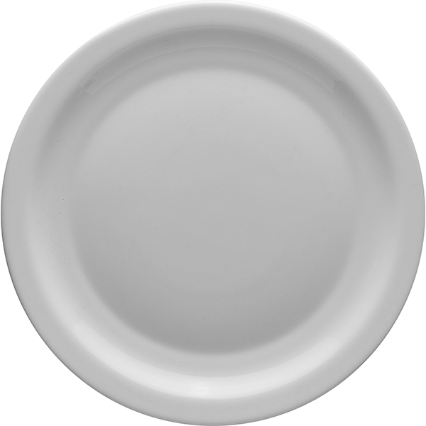 Блюдо круглое «Перформа»; стекло; диаметр=26 см.; белый