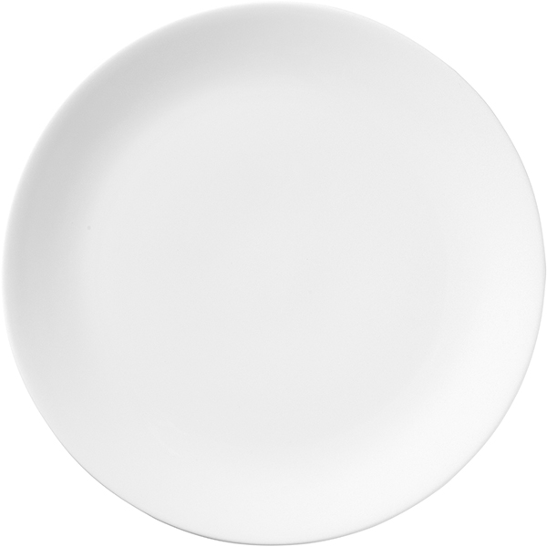 Тарелка мелкая «Коуп Вайт»;  костяной фарфор;  D=27см;  белый