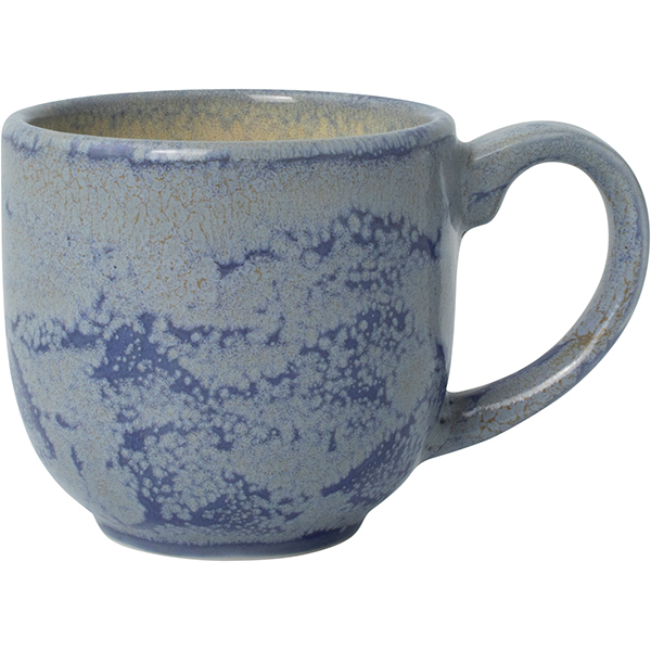 Чашка кофейная «Аврора Революшн Блюстоун»; фарфор; 110мл; бежев.,синий