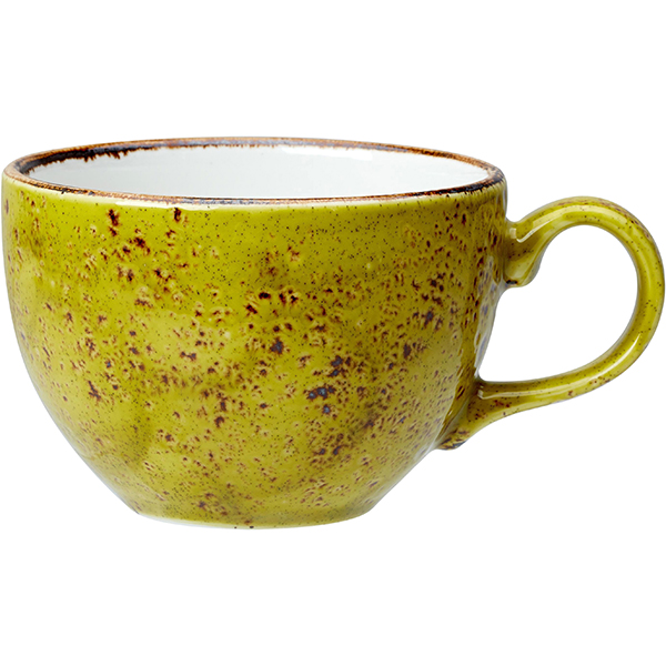Чашка чайная «Крафт Эппл»; фарфор; 228мл; D=9, H=6см; желто-зеленая