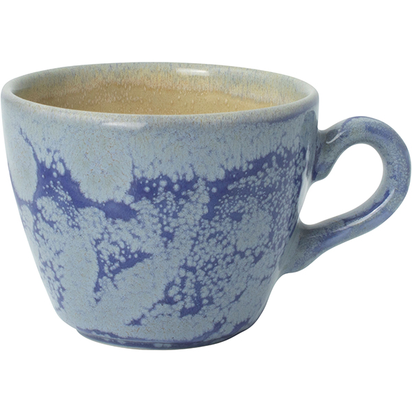 Чашка кофейная «Аврора Революшн Блустоун»; фарфор; 85мл; D=65мм; бежев.,синий