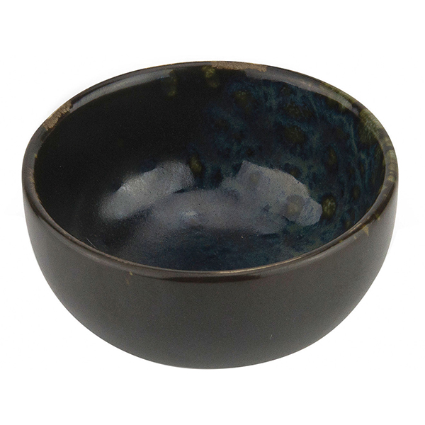 Соусник «Фобос»; керамика; D=85мм; черный, синий
