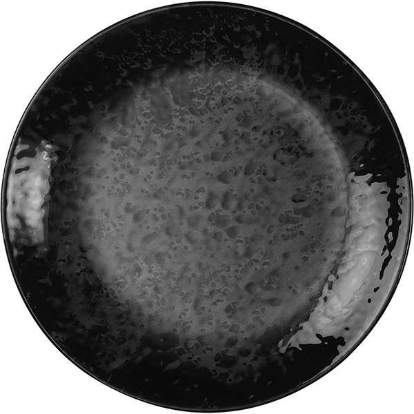 Тарелка мелкая «Нанокрем 890220»;фарфор;D=190,H=22мм;черный