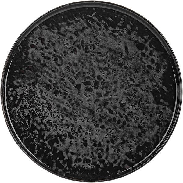 Тарелка с бортом «Нанокрем 890220»;фарфор;D=200,H=16мм;черный