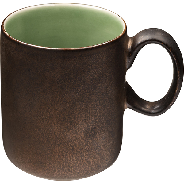 Чашка чайная «Сейдж»; фарфор; 170мл; зеленая, бронзовая