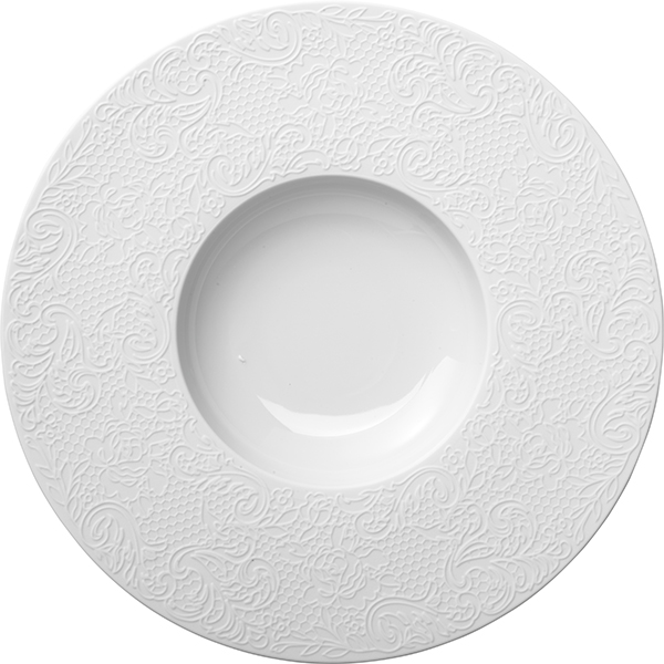 Тарелка с широким бортом «Коллекшн Эль Кутюр»; фарфор; D=30см; белый