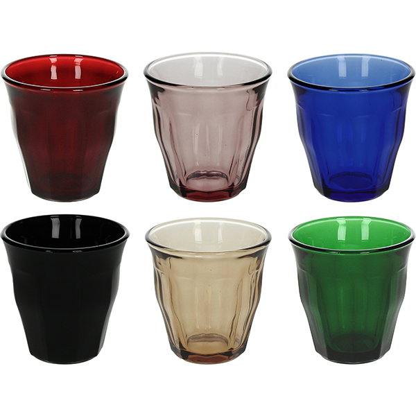 Набор из шести разноцветных стаканов [6шт] «Колорс»  стекло  225мл Tognana