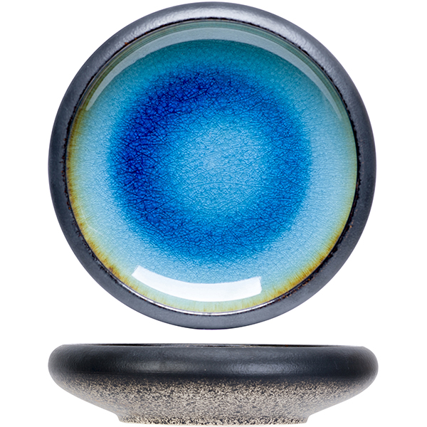 Салатник «Фервидо»; керамика; H=50, L=203мм; голубая