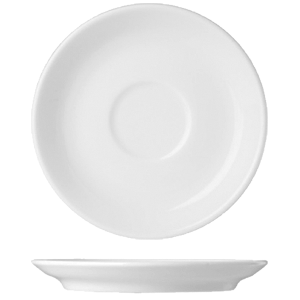 Блюдце «Прага»; материал: фарфор; диаметр=16.5, высота=2.5 см.; белый