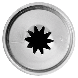 Насадка кондитерская «10-конечная звезда»; сталь нержавеющая; D=22/10, H=35мм; металлический