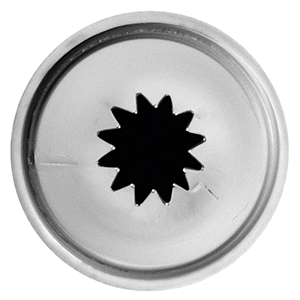 Насадка кондитерская «Звезда»; сталь нержавеющая; D=22/12, H=30мм; металлический