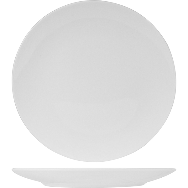 Тарелка мелкая без борта «Кунстверк»; фарфор; D=260, H=27мм; белый
