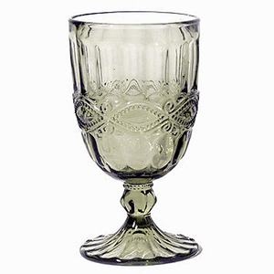 Бокал для вина «Соланж»; стекло; 275мл; D=80, H=146мм; оливковый цвет