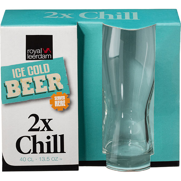 Бокалы  для пива «Chill»[2шт]; стекло; 400мл